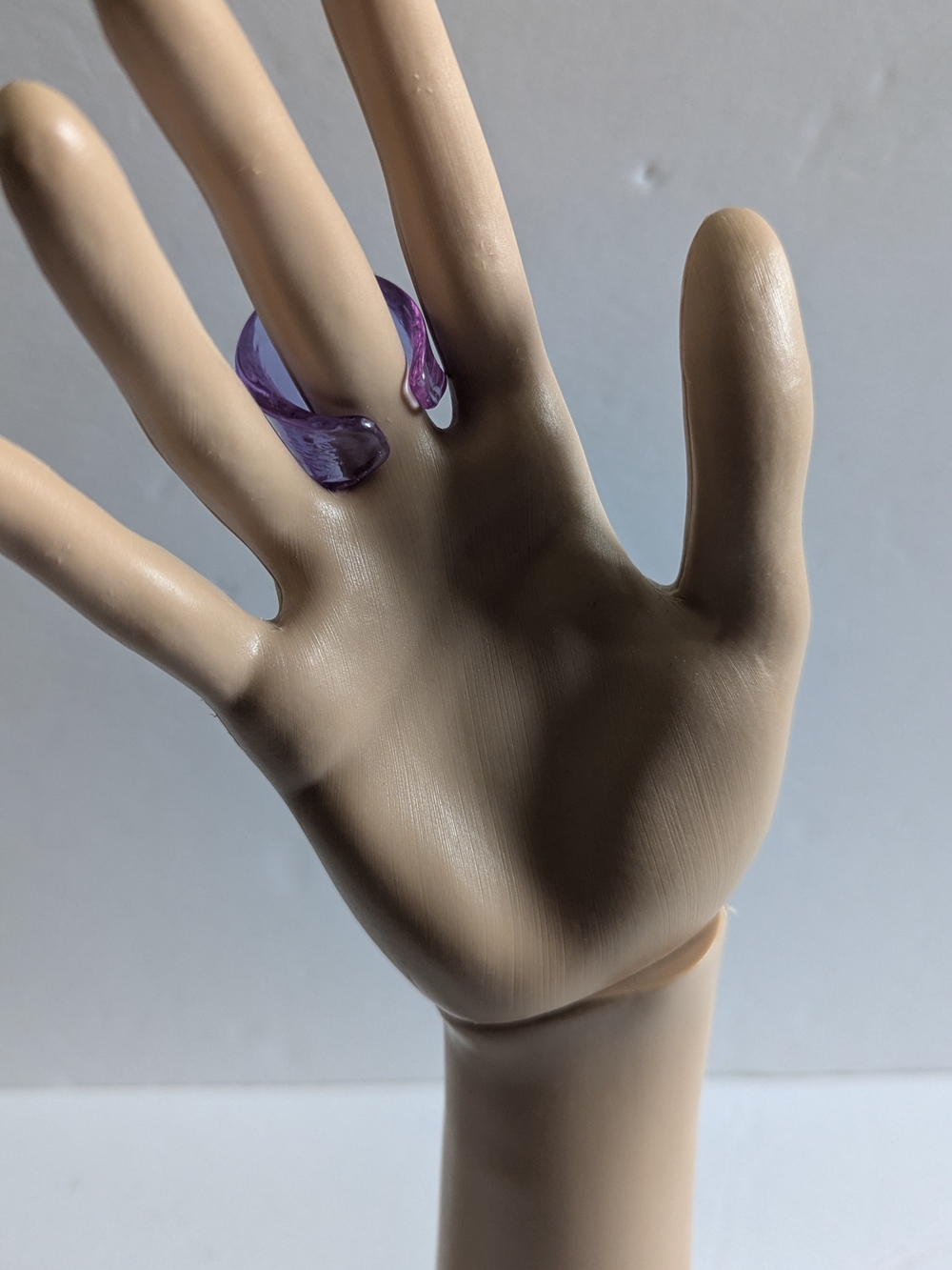 Translucent Lilac Glass Ring - Picture 2 of 5